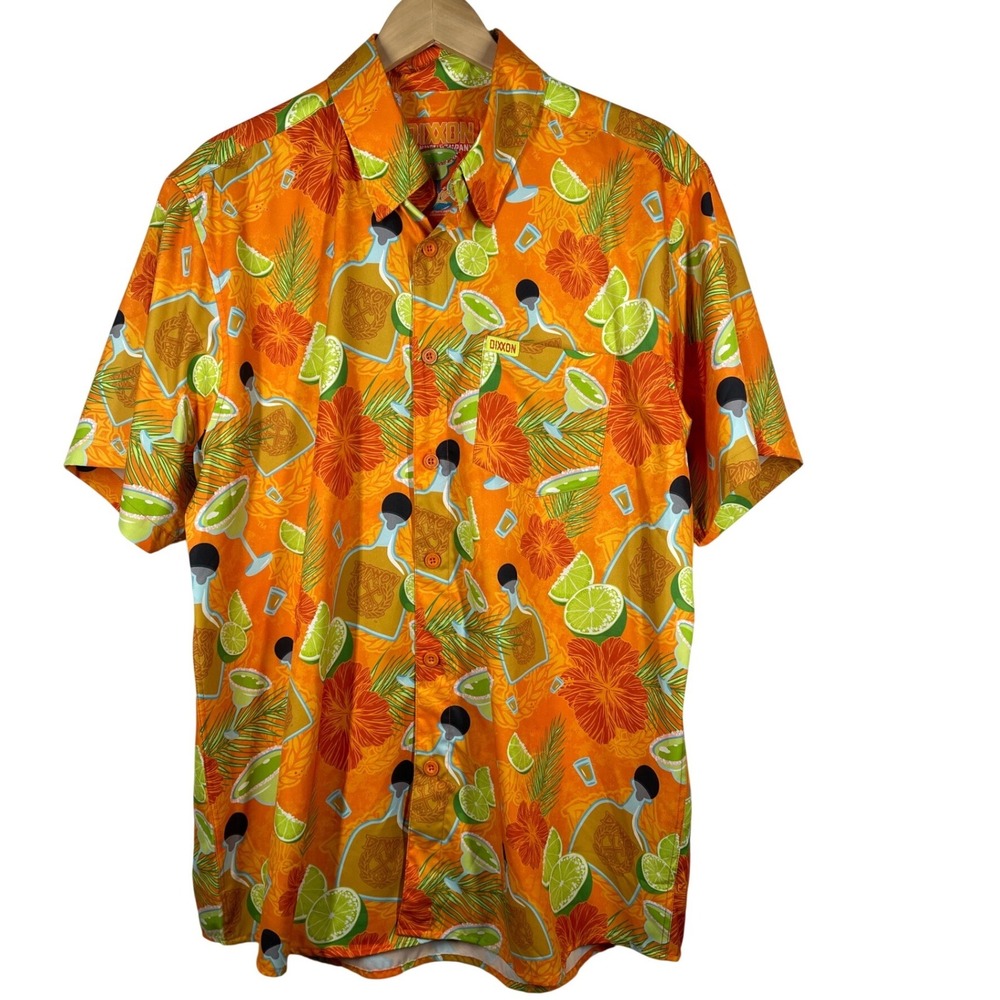 Dixxon Flannel Co The Anejo Orange Tequila Margarita Party Shirt Mens Large